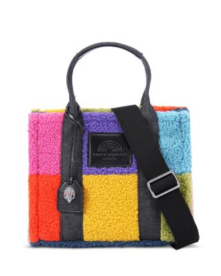 KURT GEIGER LONDON Southbank Mini Color Block Faux Fur Tote