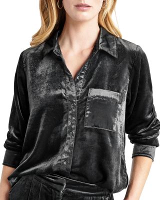 Splendid velvet shirt on sale