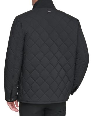 Amberg Diamond Quilted Corduroy Trim Water Resistant Jacket