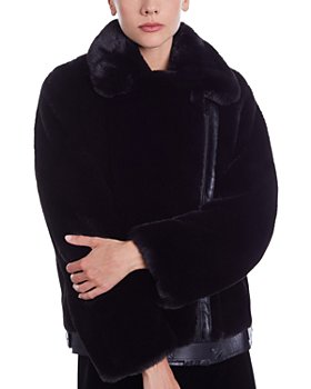Monogram Mink Hooded Wrap Coat - Ready to Wear