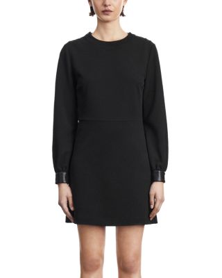 The Kooples Leather Cuff Mini Dress