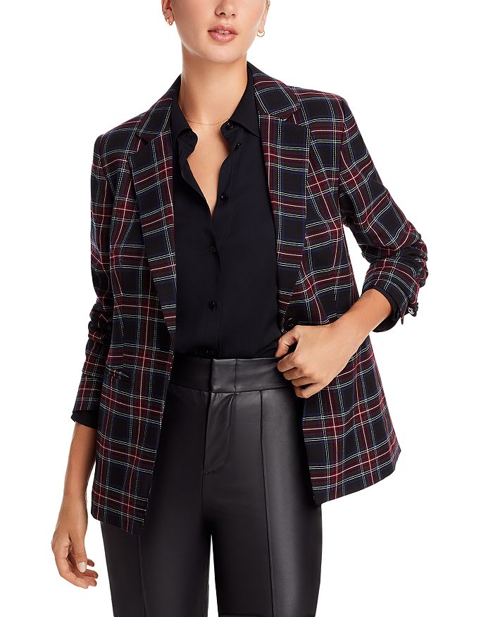 Tahari plaid best sale blazer
