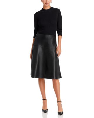 mixed media fit and flare dress English Factory main image 0