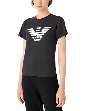 Shop Emporio Armani Cotton Logo Tee In Multi