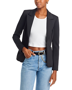 Good American Sculpted Velvet Blazer In K001