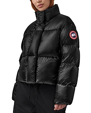 Shop Canada Goose Cypress Cropped Puffer Jacket In Black
