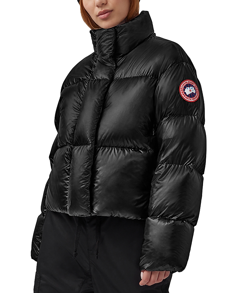 Canada Goose Cypress Cropped Puffer Jacket In Black