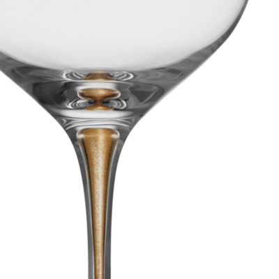 Intermezzo Bouquet Gold Wine Glass, Set of 2 - Exclusive