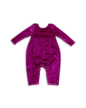 Pink Chicken Girls' Velour Coverall - Baby In Berry Velour