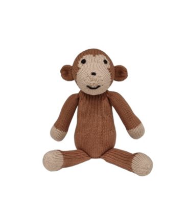 Melange Collection Knit Cotton Monkey with Scarf - Ages 0+