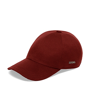 Zegna Logo-embossed Baseball Cap In Medium Red