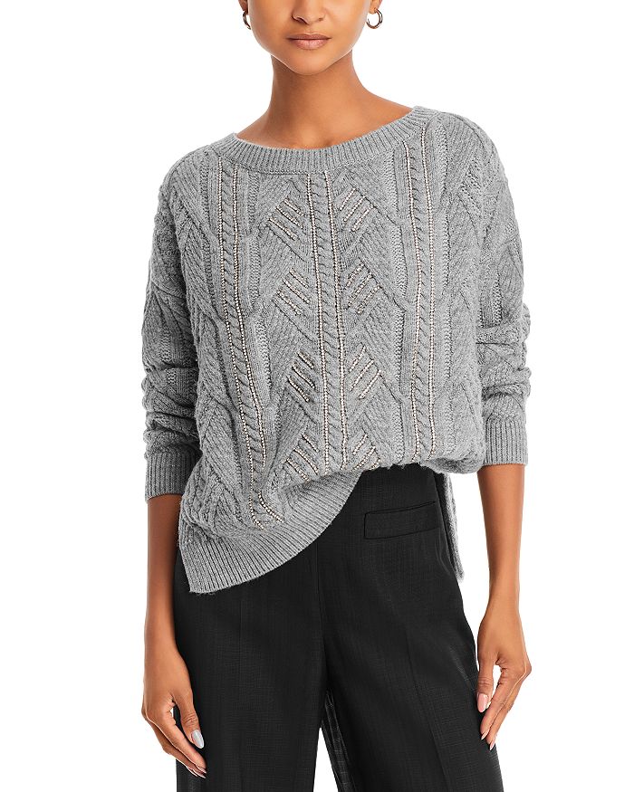 Ramy Brook Lucille Cable Knit Sweater | Bloomingdale's