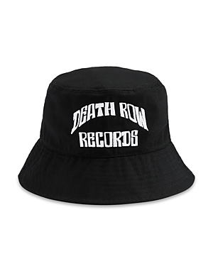 Death Row Records Logo Bucket Hat In Black White