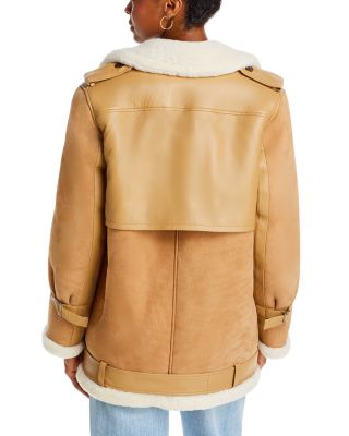 FRAME Short Shearling Trench Jacket | Bloomingdale's