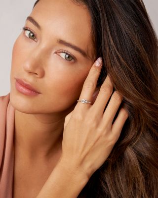 18K Yellow Gold & Sterling Silver Newport Diamond Knot Petite Ring