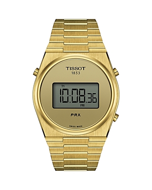 Shop Tissot Prx Digital Watch, 40mm In Gold