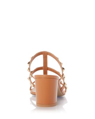 Women's Rockstud Block Heel Slide Sandals