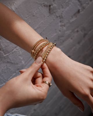 14K Yellow Gold Bead Bracelet