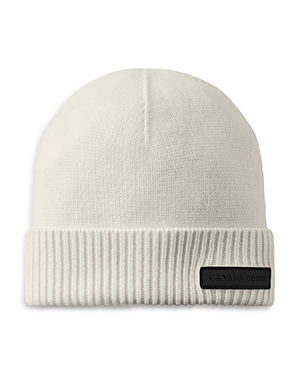 Shop Canada Goose Small Emblem Toque Knit Hat In North Star