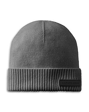 Canada Goose Small Emblem Toque Knit Hat In Iron Grey