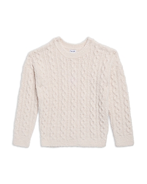 Splendid Girls' Cable Knit Sweater - Big Kid In Cream