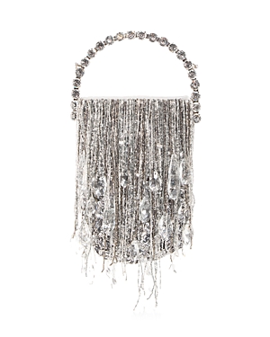 Silver Crystals Micro Fringe Eternity Clutch