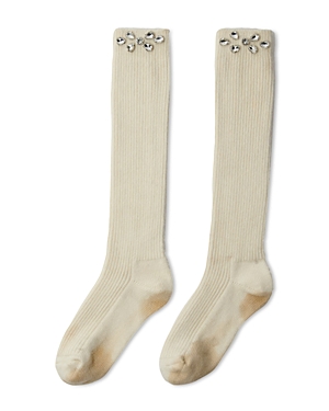 Maje Rhinestone Long Socks