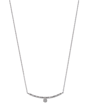 Bloomingdale's Diamond Bezel Bar Necklace In 14k Gold, 0.20 Ct. T.w. In White