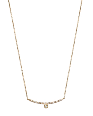 Bloomingdale's Diamond Bezel Bar Necklace In 14k Gold, 0.20 Ct. T.w.