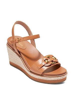 COLE HAAN WOMEN'S ANKLE STRAP ESPADRILLE WEDGE SANDALS