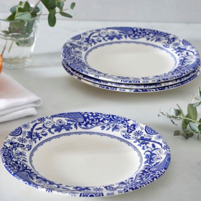 Blue Italian Brocato Salad Plate, Set of 4