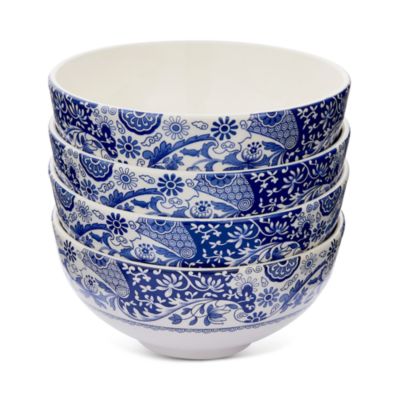 Blue Italian Brocato 6.5" Bowl, Set of 4