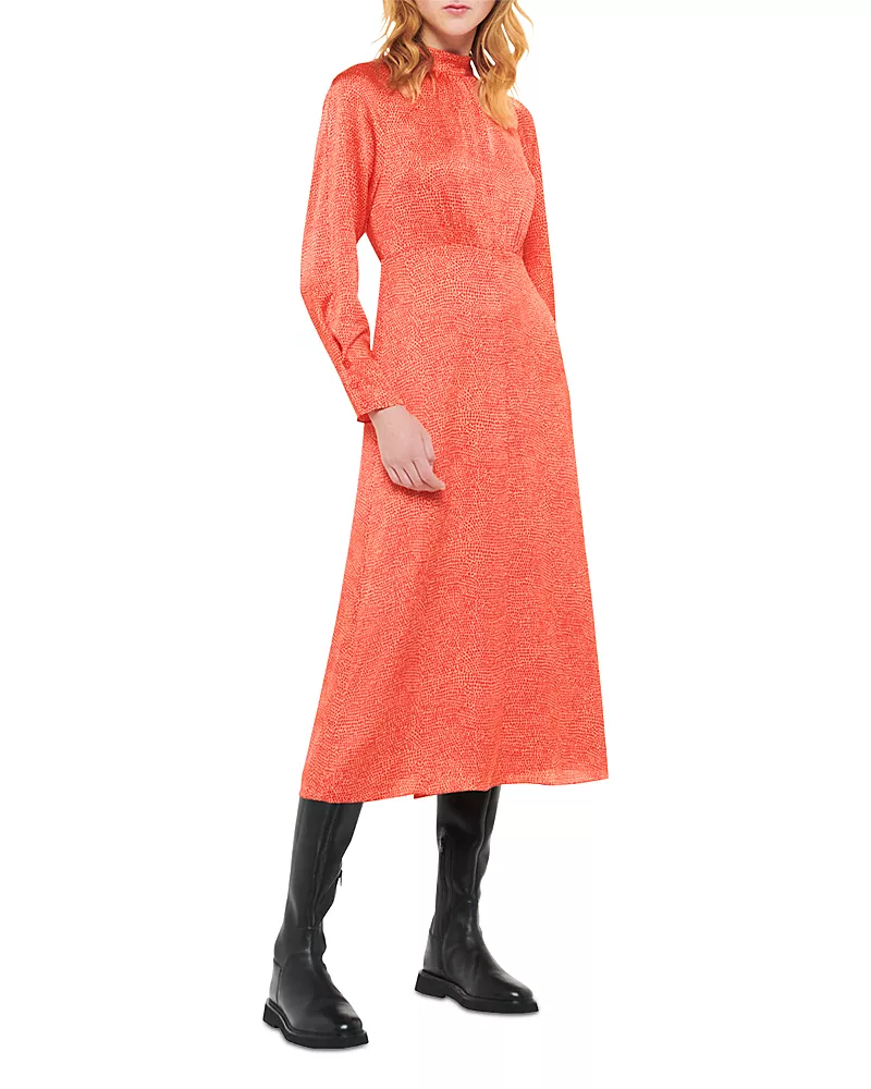 Whistles Pebble Spot Print Midi Dress