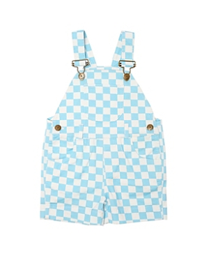 Dotty Dungarees Unisex Checkerboard Overall Shorts - Baby, Little Kid, Big Kid In Blue