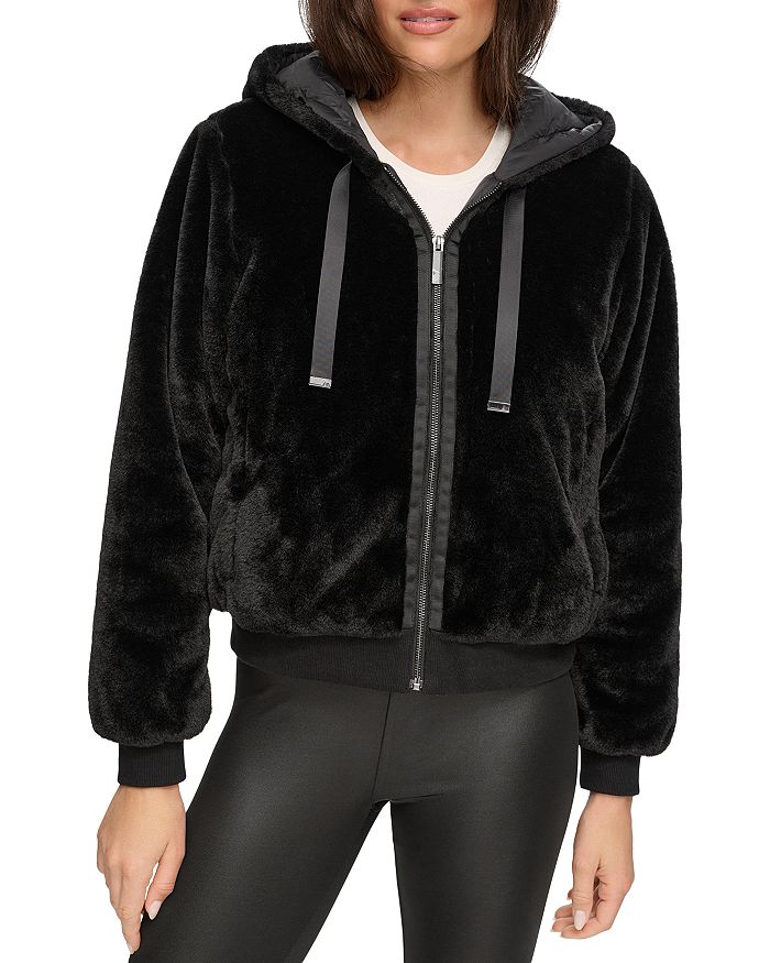 Marc New York Faux Fur Zip Up Hoodie | Bloomingdale's