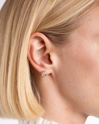 Molten Bezel Stud Earrings in 14K Gold Plated