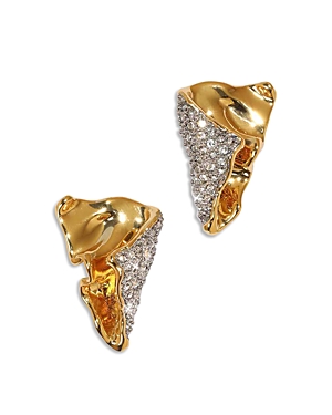 ALEXIS BITTAR SOLANALES PAVE FOLDED EARRINGS