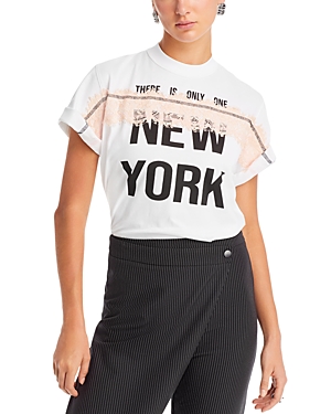 3.1 Phillip Lim There Is Only One Ny Lace Trim Tee