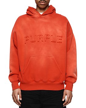 Purple Brand - Cotton Fleece Logo Embroidered Oversized Fit Hoodie 