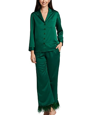 Shop Rya Collection The Swan Brigitte Print Pajama Set In Emerald
