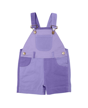 Dotty Dungarees Unisex Tonal Colorblock Overall Shorts - Baby, Little Kid, Big Kid In Purple