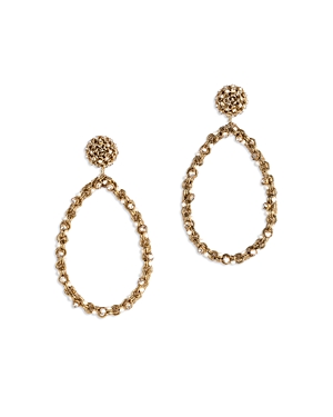 Deepa By Deepa Gurnani Lucinda Crystal & Imitation Pearl Open Drop Earrings In Gold