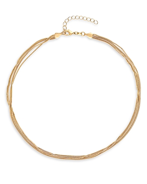Layered Snake Chain Necklace in 18K Gold Filled, 16