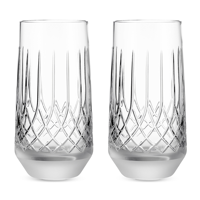 WATERFORD LISMORE ARCUS HIBALL GLASS, SET OF 2