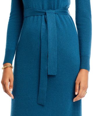 Misook Belted Mock Neck Cashmere Sweater Dress | Bloomingdale's Women