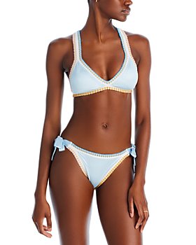Platinum inspired by Solange Ferrarini Exposed-Trim Sporty Bikini Top  (Available in D Cup) - ShopStyle Two Piece Swimsuits