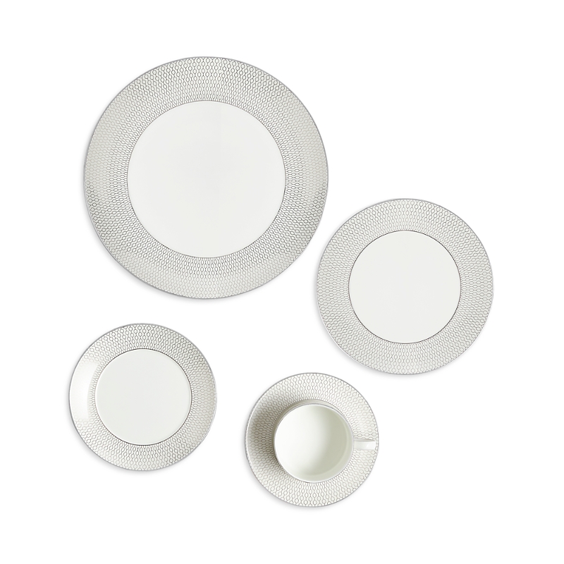 Wedgwood Gio Platinum Dinnerware 5 Piece Place Setting In Multi
