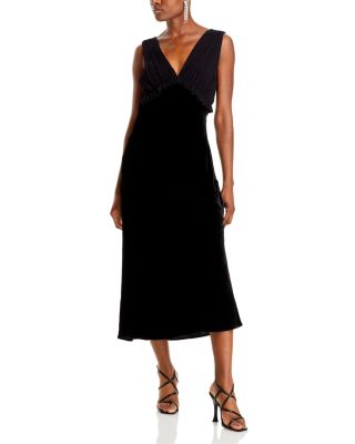 Rails Gilda Chiffon Velvet Maxi Dress In Black Velvet