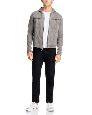 Hooded Zip-Front Knit Jacket