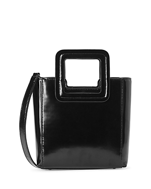 Staud Mini Shirley Leather Crossbody In Black